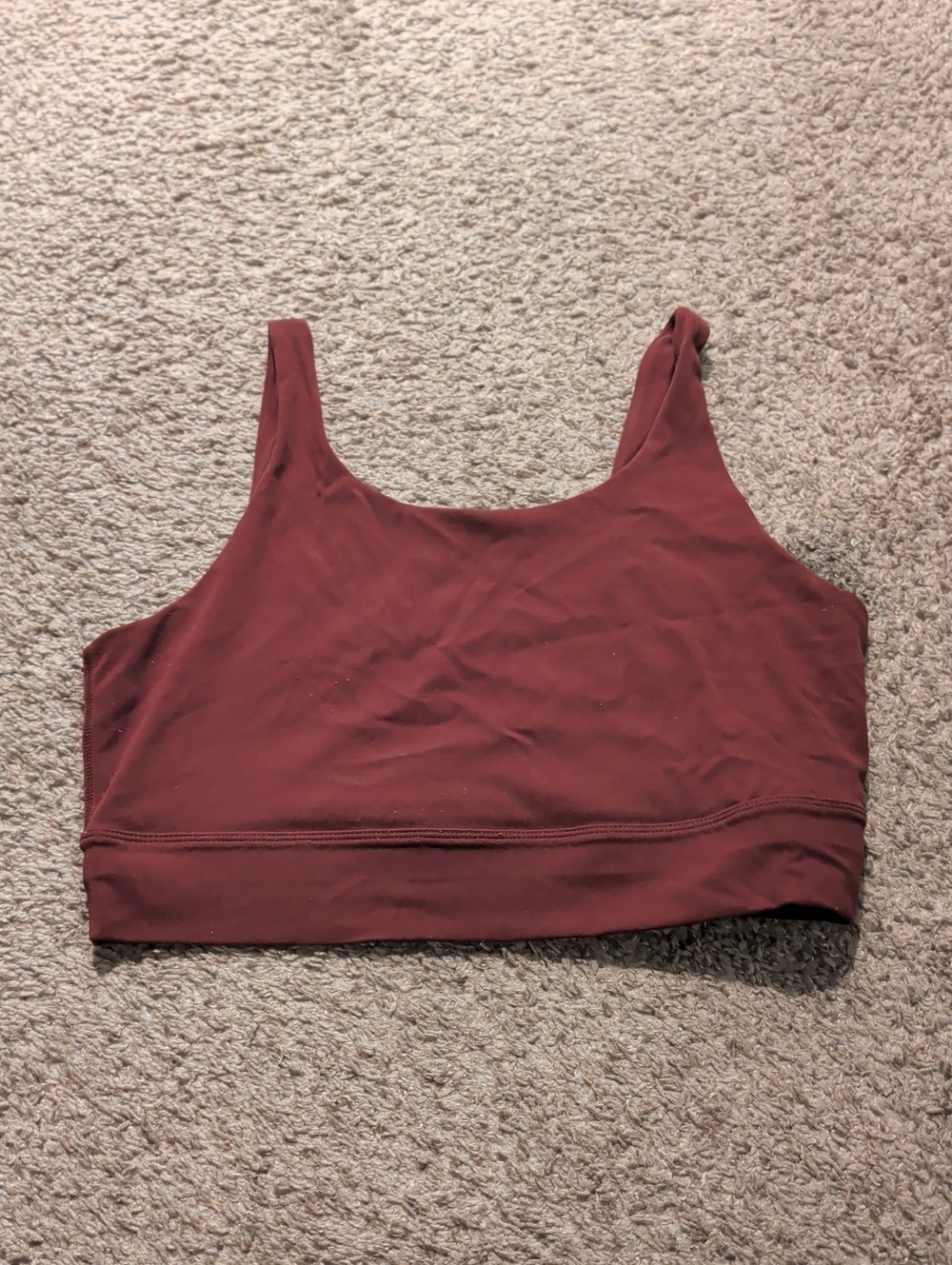 Nike Yoga Luxe Crop Tank Top - Rust Orange/ Terracota